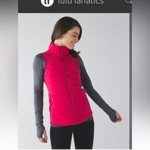 Lululemon fluffed up down puffer run vest boom juice Pink Puffer  800 fill 4